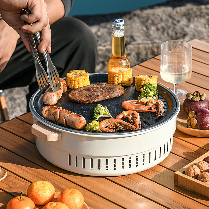 Portable Electric Grill and Tea Stove for Outdoor Indoor Camping BBQ and Tea Boiling