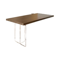Solid Wood & Acrylic Floating Dining Table with Legs for Small Apartments, Living Room, or Office