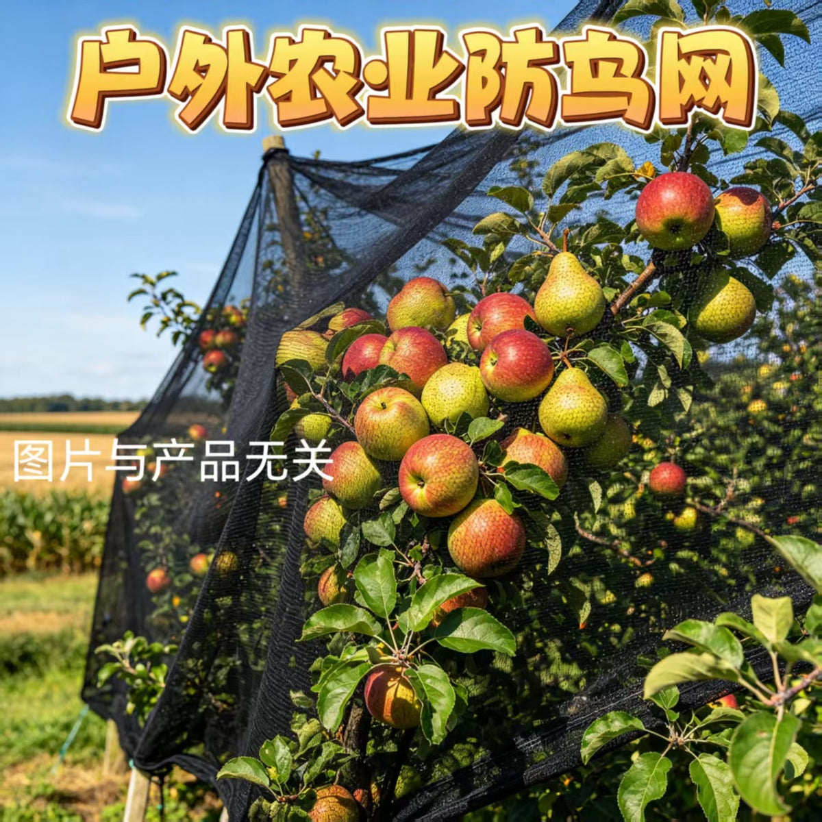 Orchard and Garden Anti-Bird Netting for Crop Protection and Poultry Enclosures