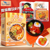 DIY Miniature Food Play Set - Instant Noodles, Hot Pot, Ice Cream & Dessert Simulation Toys