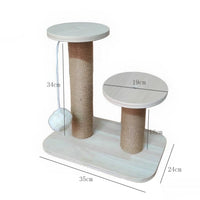 Cat Climbing Frame with Ladder, Steps, and Scratching Post for Small Kittens and Senior Cats