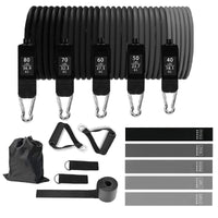 11-Piece Resistance Band Set with Handles, Ankle Straps, Door Anchor, and Carry Bag for Home Workouts