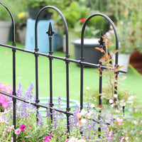 European Style Wrought Iron Garden Fence Panel for Climbing Plants, Yard Divider & Border