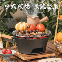Premium Cast Iron Charcoal Grill and Heater for Indoor Use - Complete Tea Roasting Set