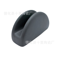 Ceramic Half-Moon Napkin Holder for Home, Restaurant, Hotel, and Cafe