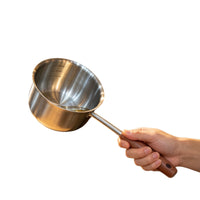 304 Stainless Steel Long Handle Saucepan for Oil Heating, Frying, and Milk Warming