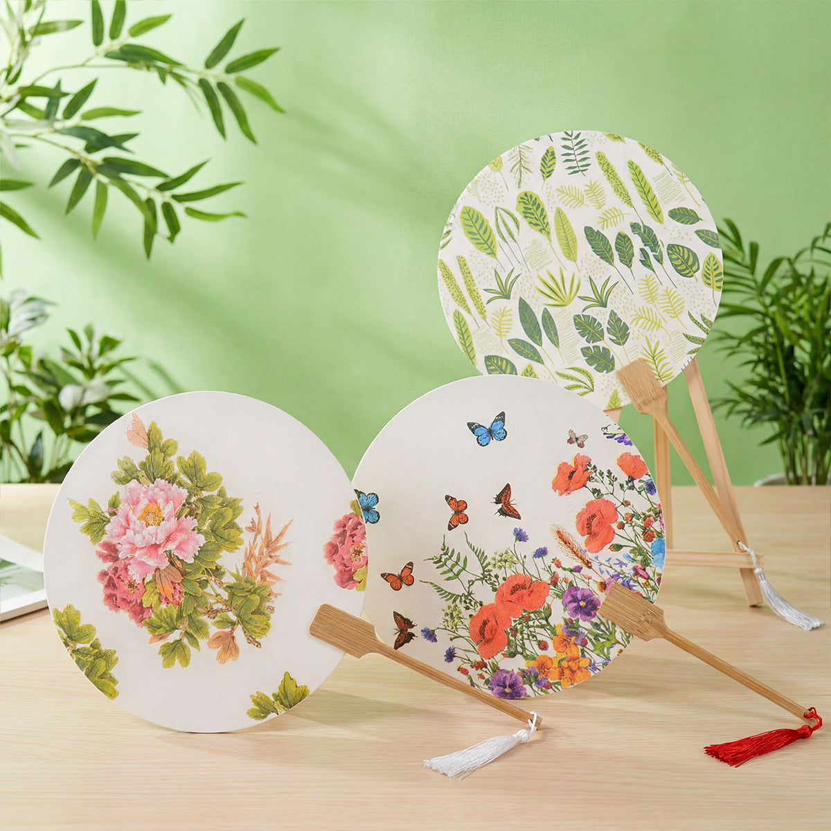 Decoupage DIY Xuan Paper Round Fan Kit for Team Building & Events