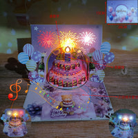 3D Pop-Up Birthday Card with Music and Photo Slot, Creative Handcrafted Greeting Card for Gifts