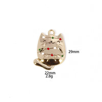 Christmas Dog Zinc Alloy Pendant Necklace Keychain for DIY Crafts