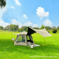 Automatic Hexagonal Pop-Up Camping Tent with Rainfly and Mosquito Net for Outdoor Activities