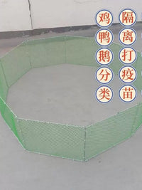Foldable Galvanized Frame Poultry and Rabbit Enclosure with Green Plastic Mesh