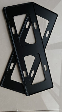 Universal Aluminum Alloy License Plate Frame for Various Car Models - Narrow Edge Blue Plate Design