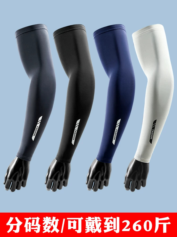 Men's Cooling UV Protection Arm Sleeves for Cycling, Driving, and Fishing