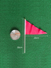 Stainless Steel Golf Hole Cup with Red Flag for Putting Green Practice