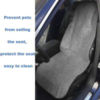 Universal Terry Cloth Car Seat Cushion Sweat-Absorbent Breathable Non-Slip Rear Seat Protector