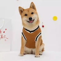 Pet Dog Winter Sweater College Style Warm Clothes for Small to Medium Dogs