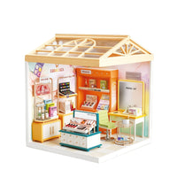 Miniature DIY Dollhouse Kit with LED Light and Dust Cover, Creative Building Blocks for Kids and Adults