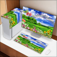 Desktop Computer Dust Cover Set for All-in-One PC, Laptop, Keyboard, and Mainframe