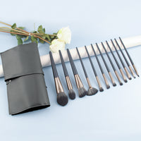 12-Piece Premium Makeup Brush Set with Bag for Beginners and Professionals
