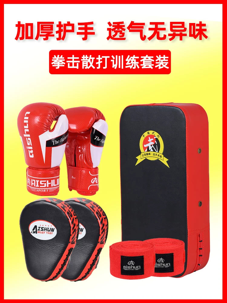 Boxing Gloves and Focus Mitts Set for Training and Combat Sports