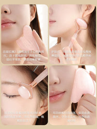 Brainbow Jade Acupressure Facial Massage Tool for Lifting, Firming, and Eye De-puffing