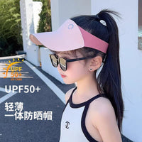 Kids' UV Protection Sun Visor Hat for Outdoor Sports with Wide Brim