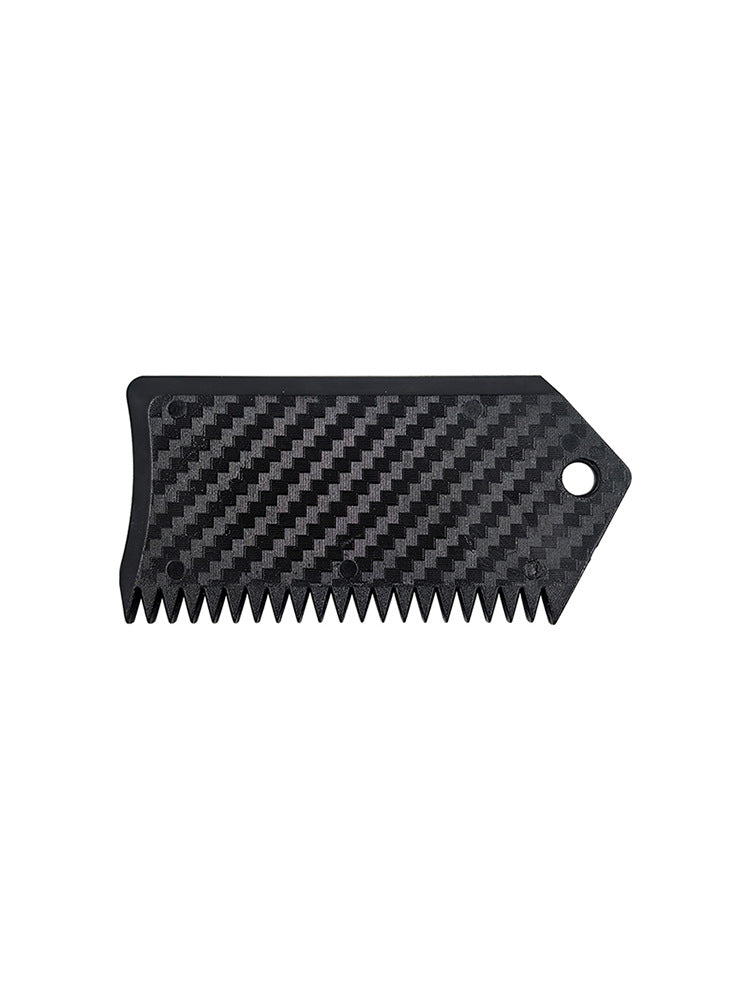 Surfboard Wax Comb with Carbon Fiber Texture for Paddleboards and Surfboards