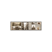 Vintage Shanghai Style Wall Art Black and White Newspaper Photo Mural for Cafe Decor