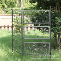 European Style Metal Garden Trellis for Climbing Plants, Roses, Clematis - Outdoor Decorative Wall Grid Fence