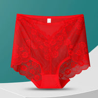 Women's Plus Size High Waist Lace Briefs Tummy Control Butt Lift Seamless Underwear