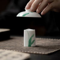 Hand-Painted Ceramic Teapot Lid Holder for Kung Fu Tea Set