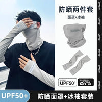 Ice Silk Sun Protection Face Mask for Cycling and Outdoor Activities, UV Protection Neck Gaiter