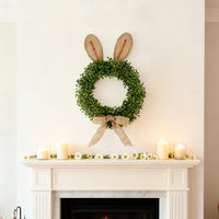 Easter Bunny Wreath Artificial Greenery Spring/Summer Front Door Decor