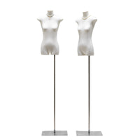 Female Flat Mannequin Torso with Adjustable Stand for Clothing Display