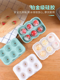 Silicone Sphere Ice Cube Mold for Whiskey and Desserts, Round Ice Ball Maker with Funnel
