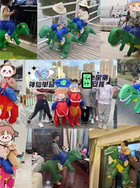 Inflatable Dinosaur Rider Costume for Halloween Kids' Cosplay and Performances