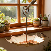 Decorative Outdoor Umbrella Bird Feeder for Garden Patio Balcony