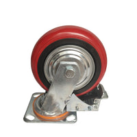 Heavy Duty Polyurethane Swivel Caster Wheels for Industrial Equipment, 4-8 Inch