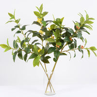 Artificial Osmanthus Leaf Branches for Landscaping and Decoration