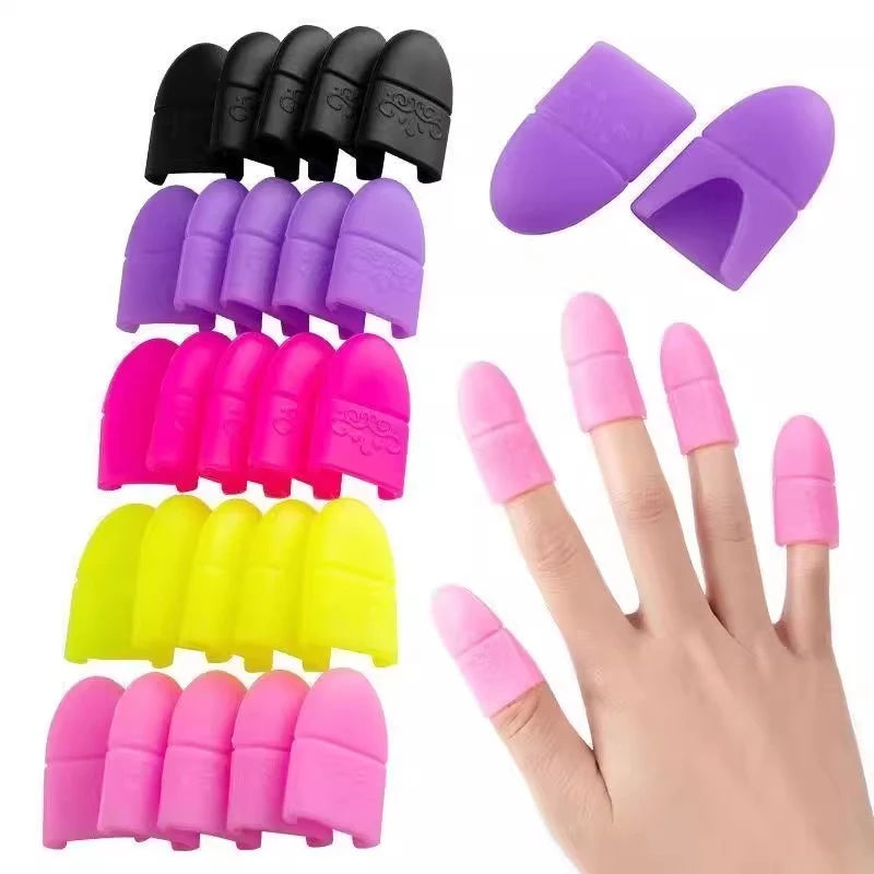 Cross Stitch Thimble Finger Protectors - Anti-Slip Silicone for Needle Pulling & Heat Protection