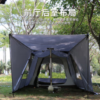 Outdoor Tunnel Tent, Portable Large Space Family Camping Tent, Rainproof Sunscreen