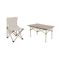 Portable Folding Camping Table and Chair Set for Outdoor Patio Picnic Fishing