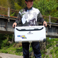 Portable Insulated Fishing Cooler Box with Seat Cushion, Large Capacity for Sea Fishing, Boat Fishing, and Outdoor Refrigeration