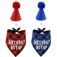 Pet Dog Birthday Party Decoration Set with Bandana, Hat, and Bow Tie