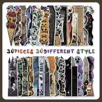 30-Pack Vintage Halloween Irregular Bookmark Set for Reading & Decoration