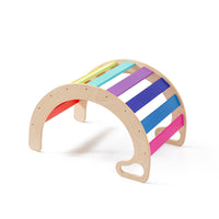 Wooden Kids Indoor Climbing Arch and Slide Set for Sensory Training and Balance Development