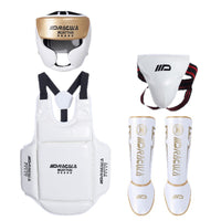 Professional Boxing Protective Gear Set for Kids and Adults - Headgear, Shin Guards, Chest Protector