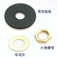 Quartz Clock Movement Repair Kit with Rubber Gasket, Washer, and Hex Nut