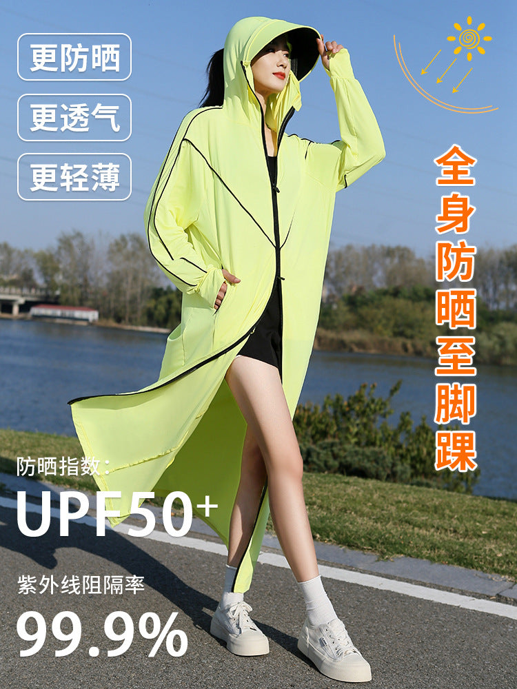 Women's UPF 50+ UV Protection Extended Sun Protection Jacket Breathable Thin Outdoor Windbreaker
