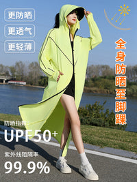 Women's UPF 50+ UV Protection Extended Sun Protection Jacket Breathable Thin Outdoor Windbreaker